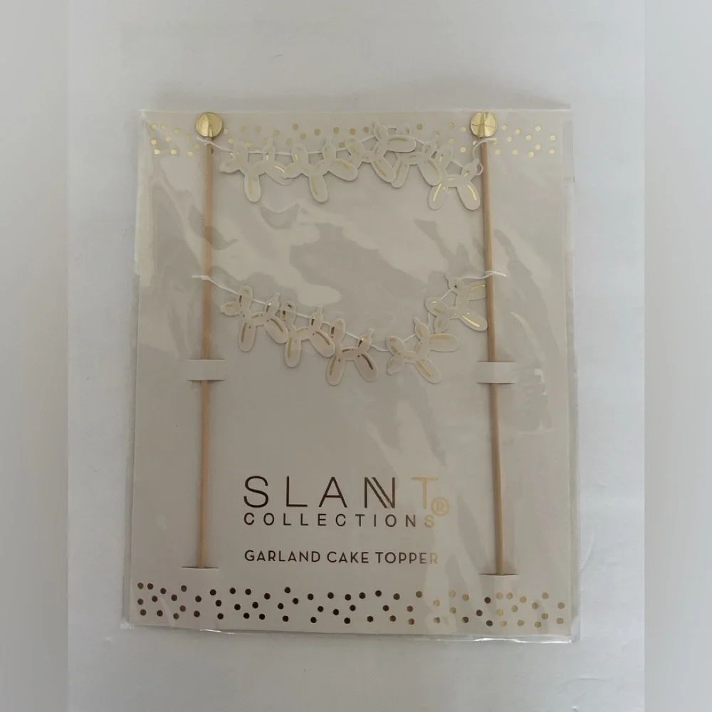 SLANT balloon Dog Garland Cake Topper NWT